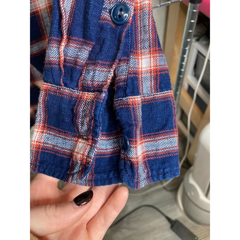 J. Crew Mens Classic Fit Button Up Plaid Flannel Shirt‎ Size XL Western Rustic